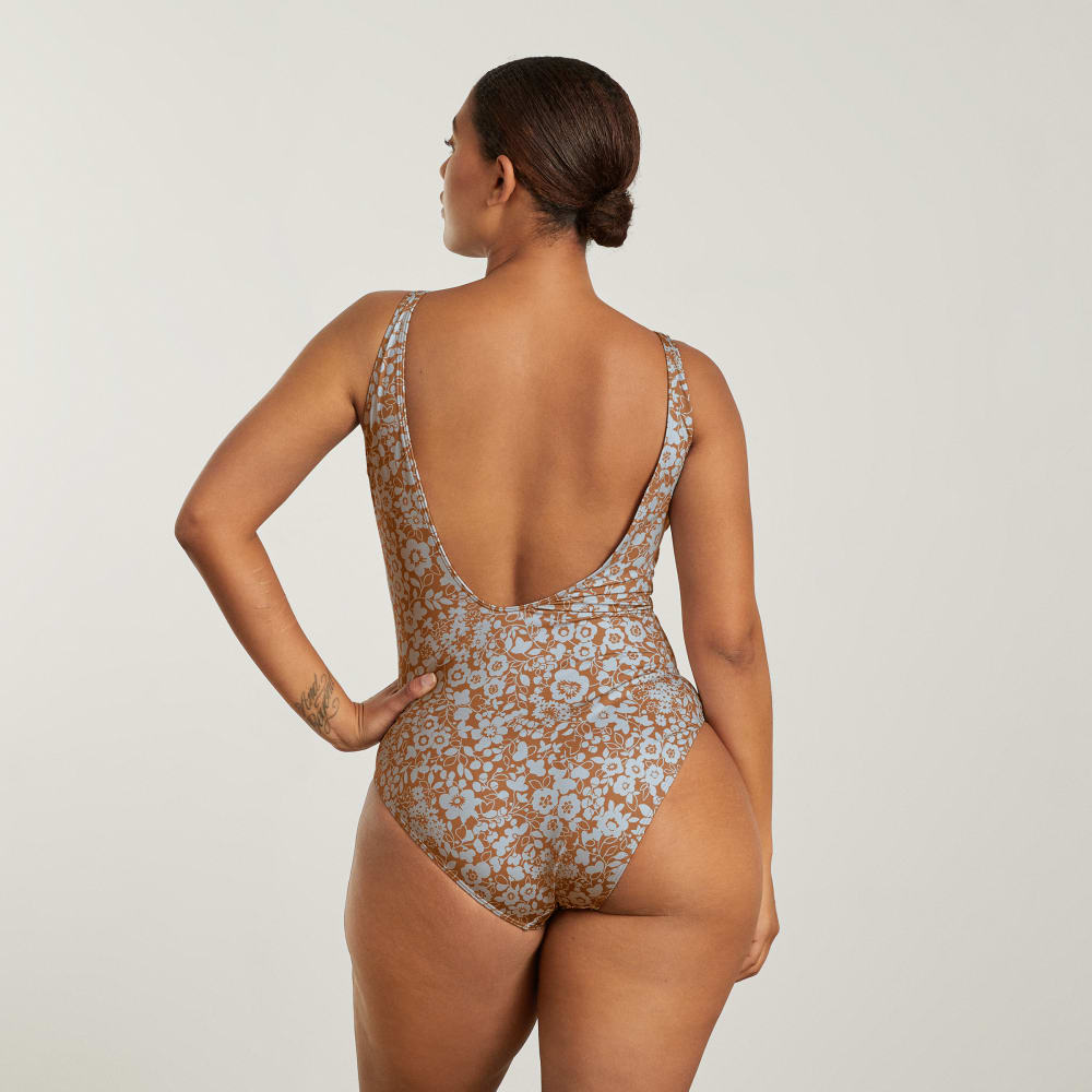 The Square-Neck One-Piece | Honey Floral - Image 4