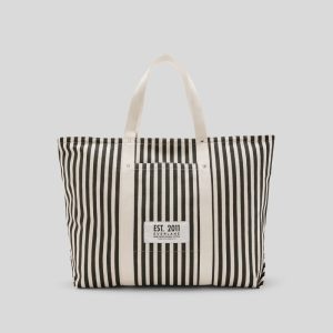 The Organic Canvas Weekender | Black / Bone