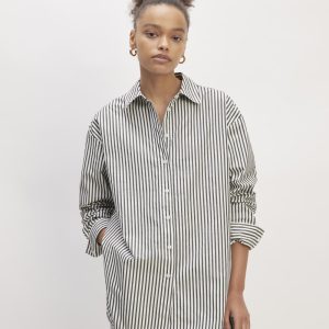 The Supima? Cotton Boyfriend Shirt | Optic White / Black
