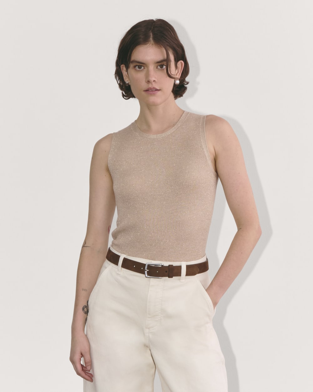 The Tank in Lurex Merino | Gold