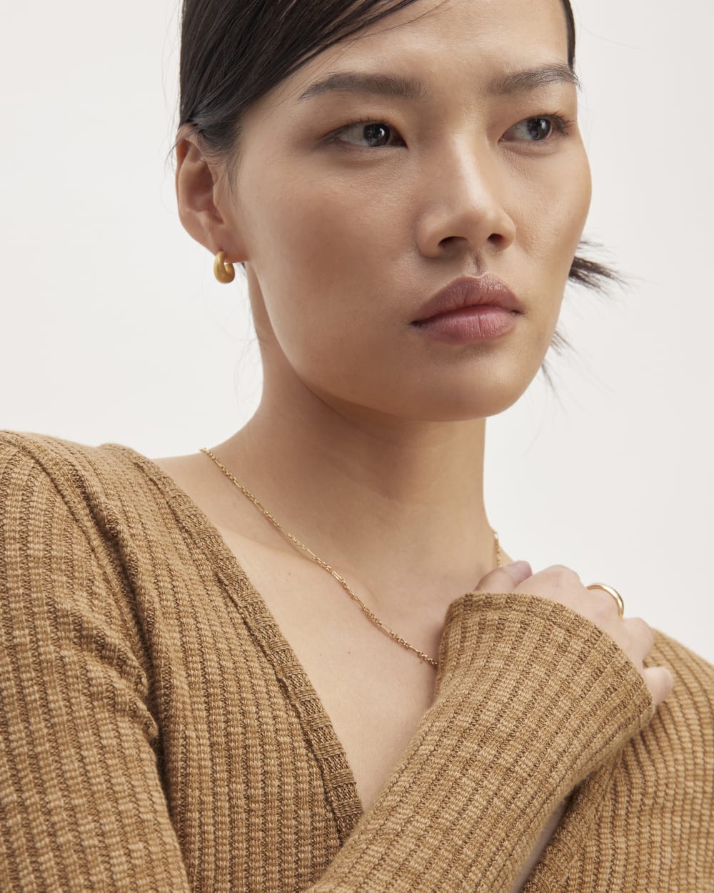 The Cozy Rib Wrap Top | Cappuccino - Image 4