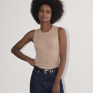 The Tank in Lurex Merino | Rose Gold