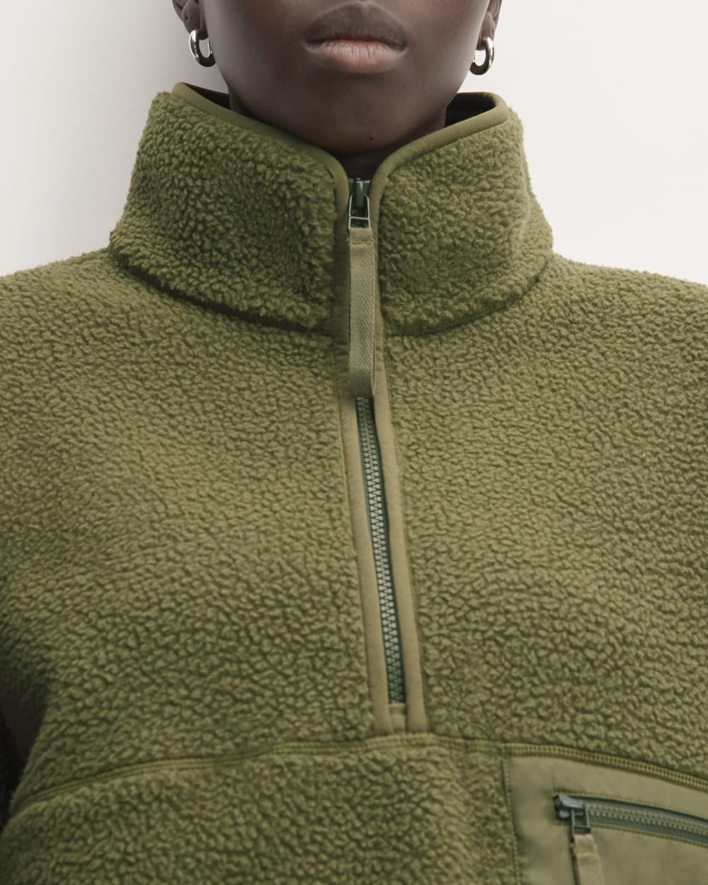 The ReNew Fleece Oversized Half-Zip | Kalamata - Image 4