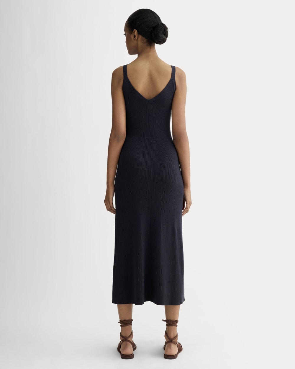 The Fine Knit Cami Dress | Navy - Image 3