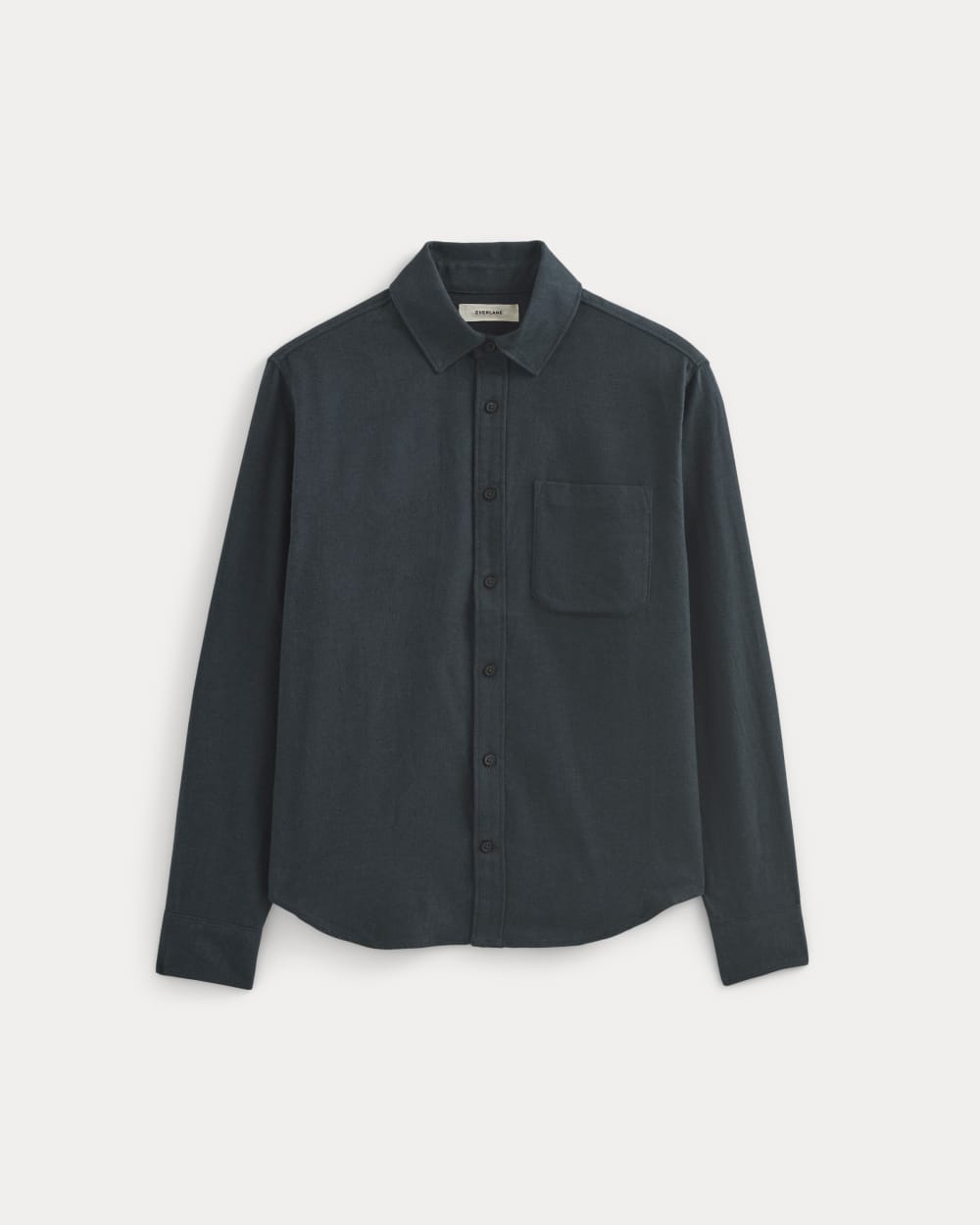 Brushed Flannel Shirt | Heathered Navy - Image 2