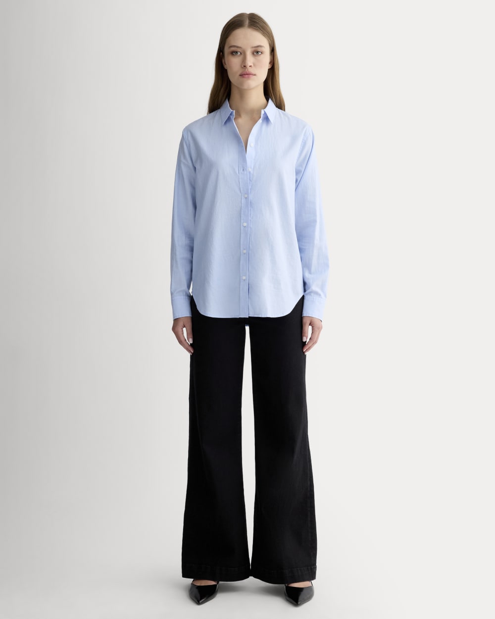 The Must-Have Shirt in Silky Cotton | Pale Blue - Image 3