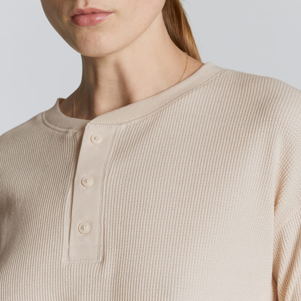 The Organic Cotton Waffle Henley | Brazilian Sand - Image 3
