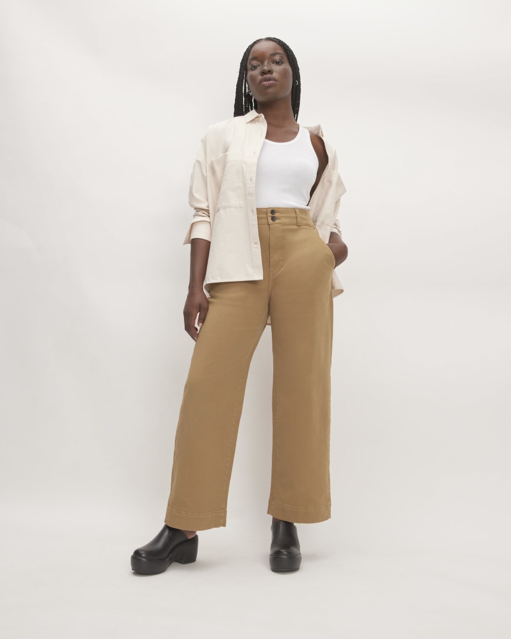 The Organic Wide-Leg Pant | Toasted Coconut
