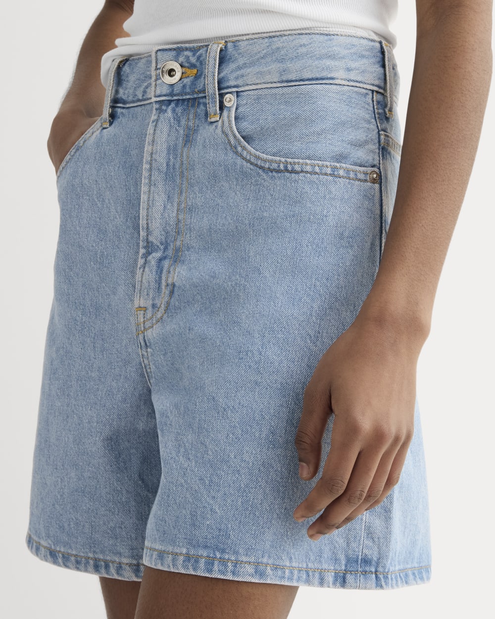 The A-Line Denim Short | Light Indigo - Image 4