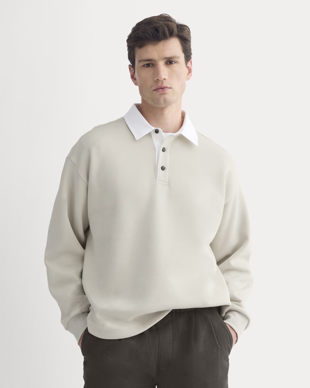 Luxe Fleece Rugby Polo | Peyote