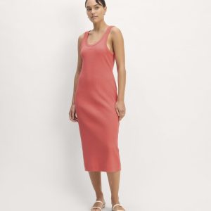 The '90s Rib Dress | Coral