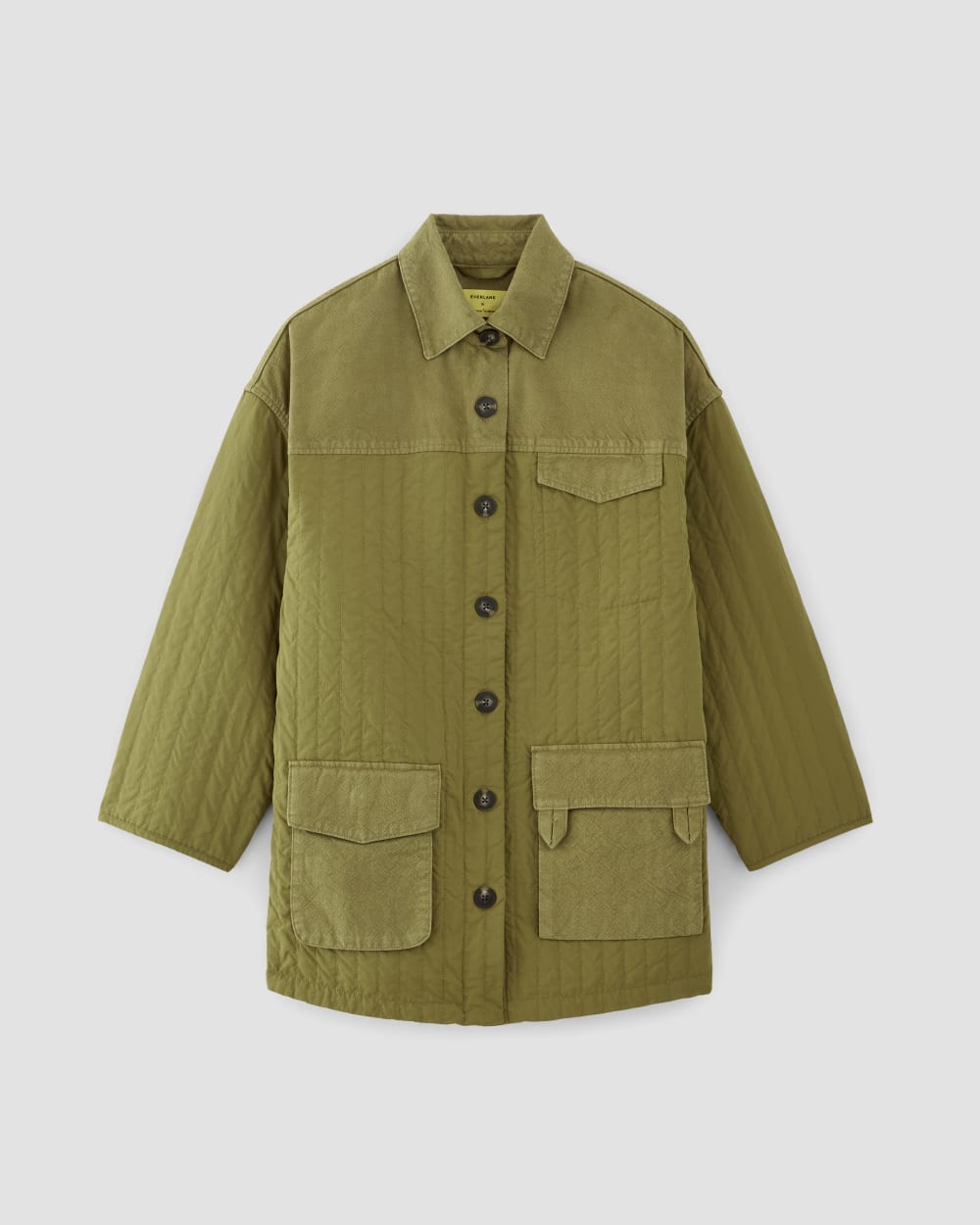 The Everlane x Marques' Almeida Canvas Patchwork Jacket | Moss Green - Image 2