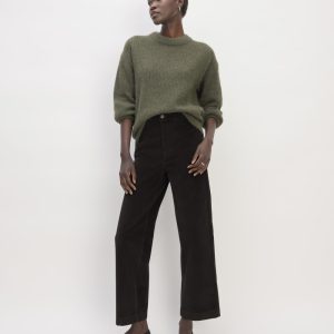 The Corduroy Wide-Leg Pant | Black