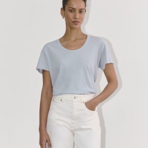 The Air Scoop-Neck Tee | Blue Slate
