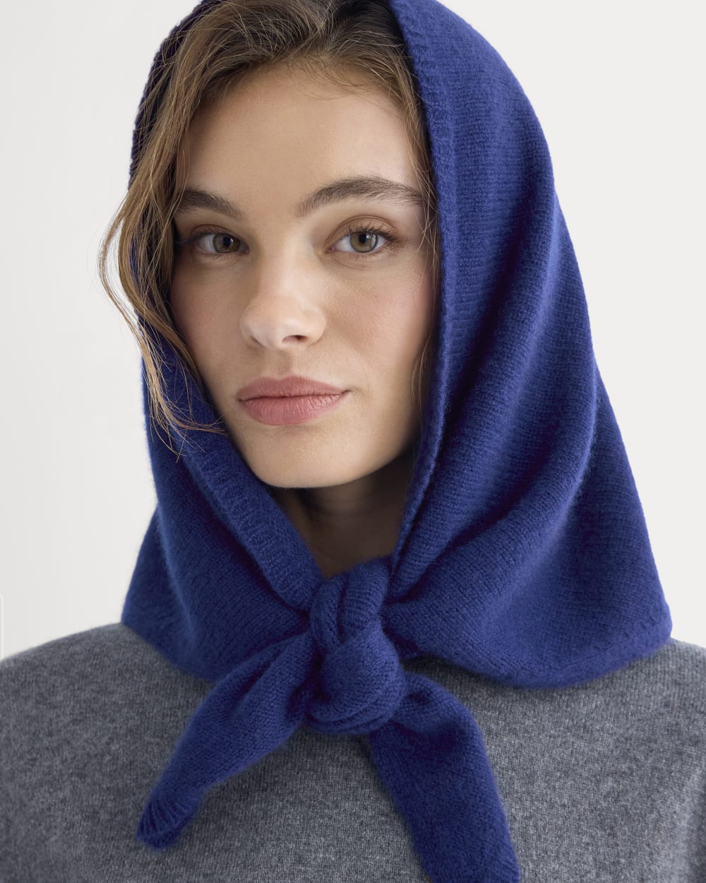 Cashmere Lovergirl Large Kerchief | Cobalt - Image 4