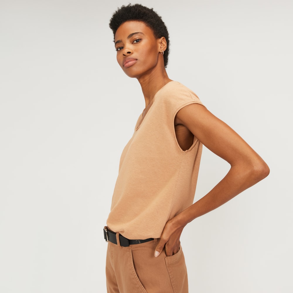 The Hemp Scoop-Neck Muscle Tee | Caramel - Image 4