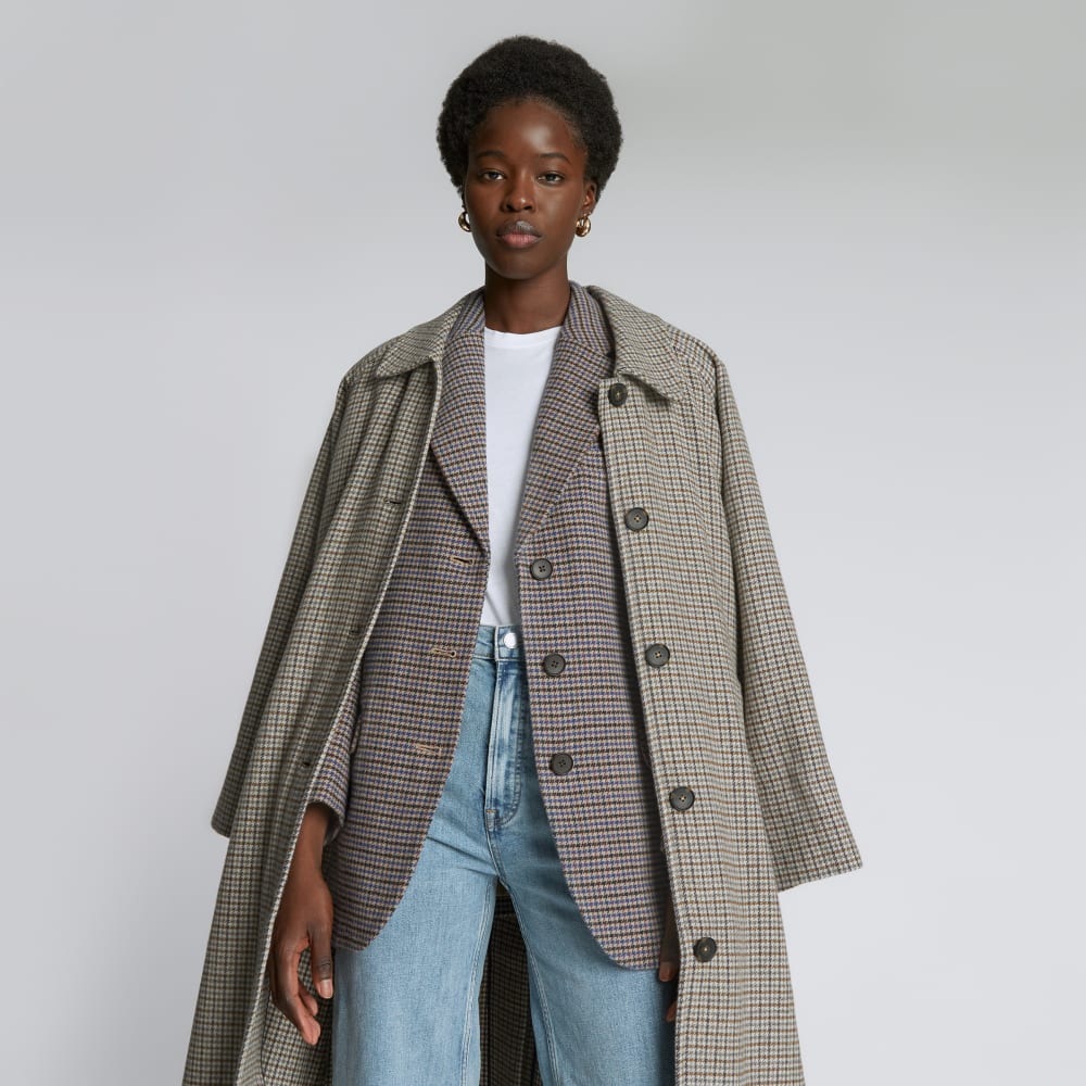 The ReWool? '80s Blazer | Blue / Brown Houndstooth - Image 5