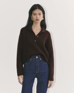 The Cocoon Henley in Wool Cashmere | Americano