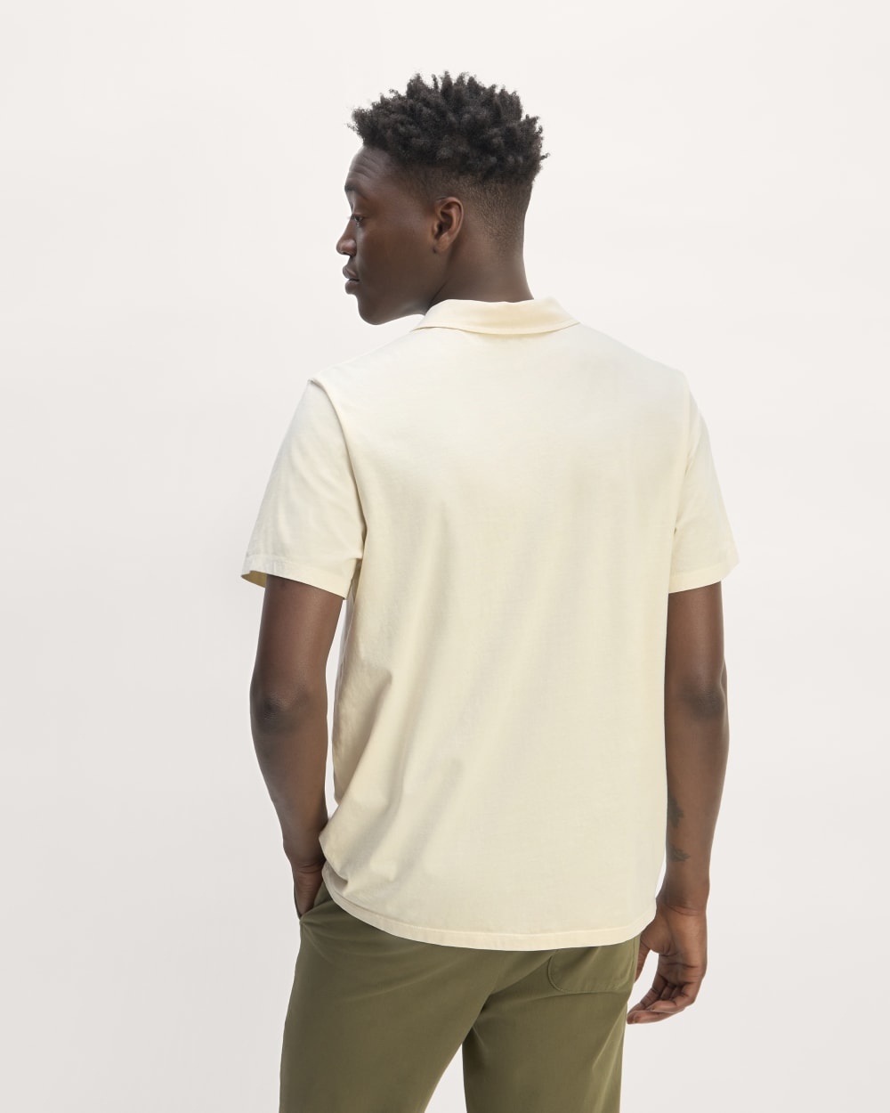 The Essential Organic Garment-Dyed Polo | Parchment - Image 6