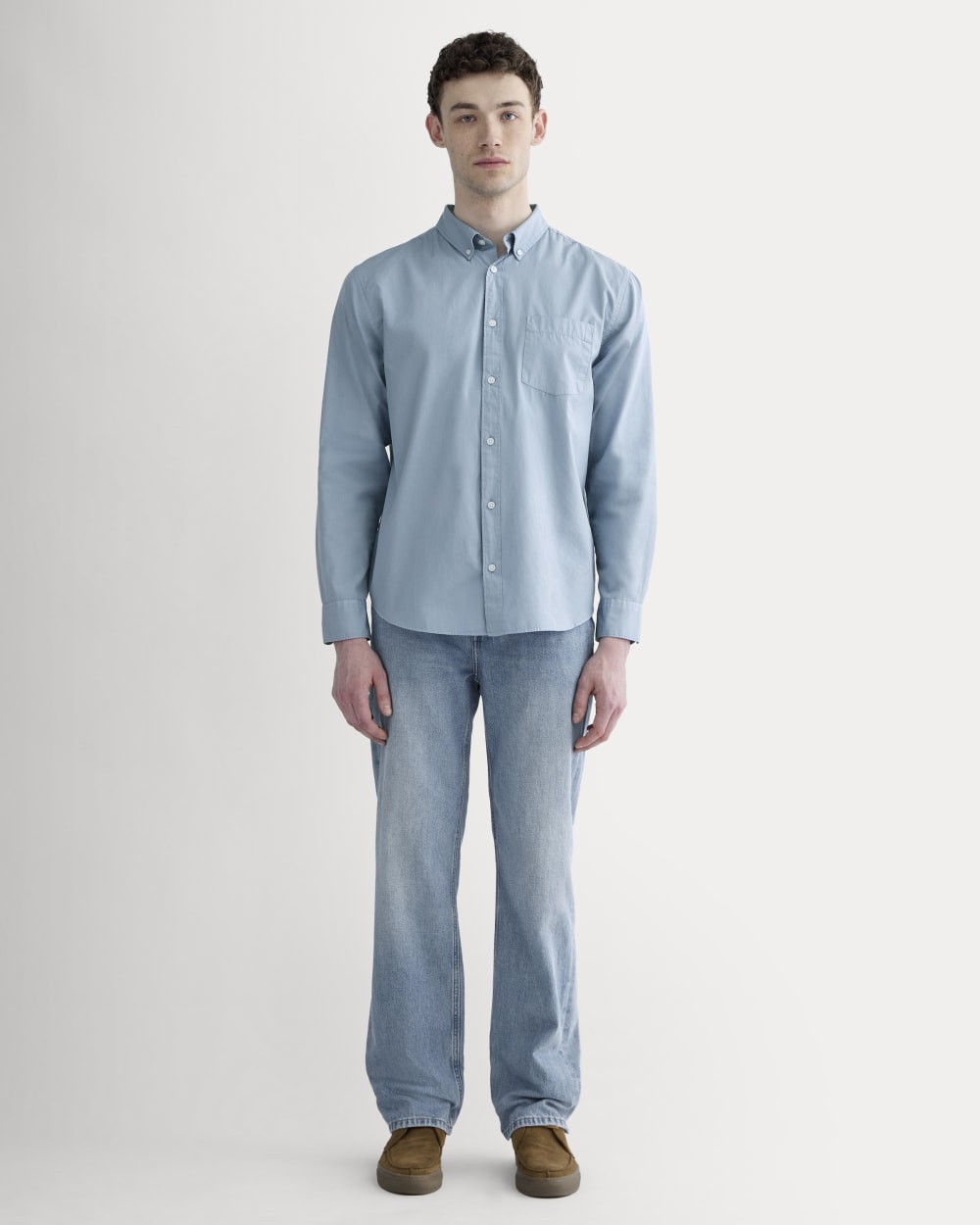 The Washed Poplin Shirt | Soft Blue - Image 3
