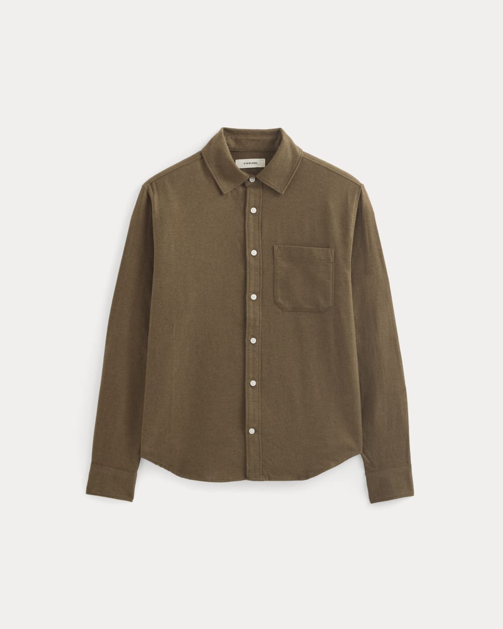 Brushed Flannel Shirt | Heathered Cocoa Brown - Image 2