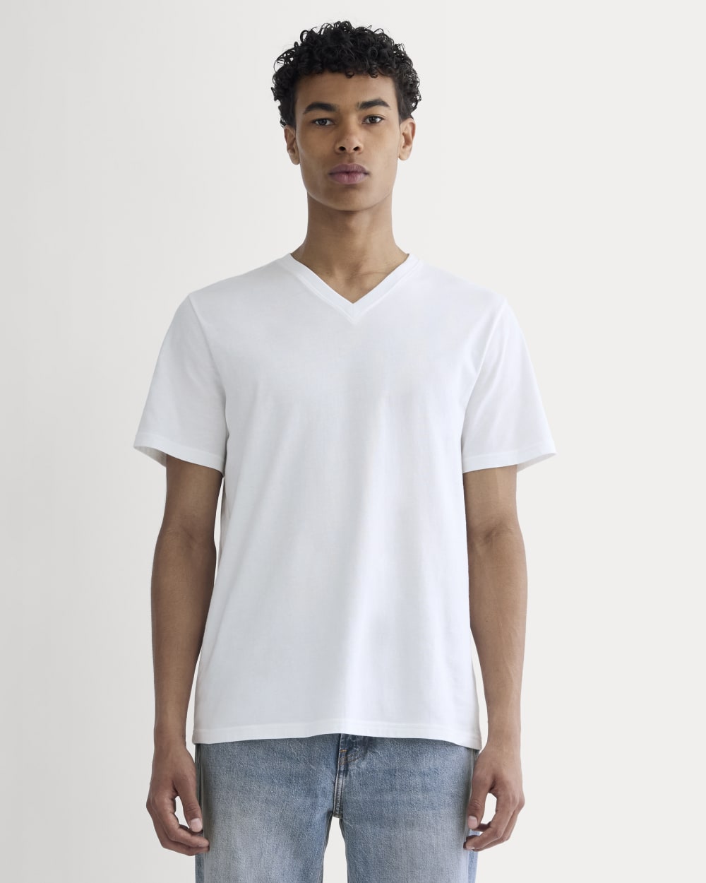 The Essential Organic V-Neck Tee | White