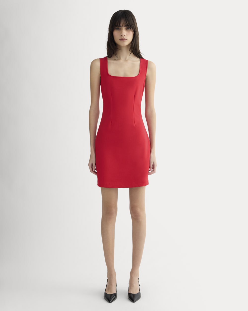The Dream Square-Neck Dress | Classic Red
