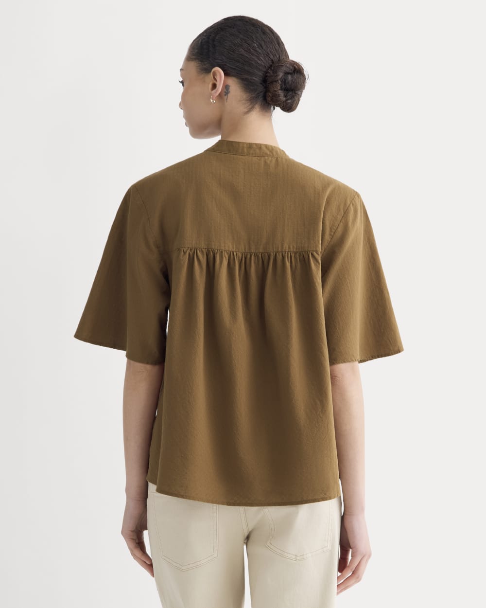The Gauze Tie-Front Shirt | Toffee - Image 5