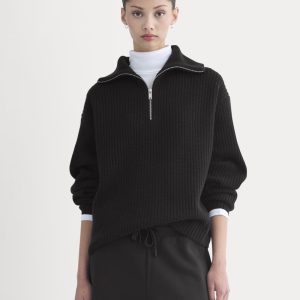 Half-Zip Sweater in Luxe Merino | Black