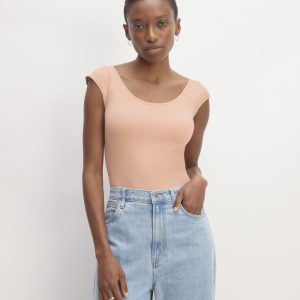 The Supima? Form Cap-Sleeve Tee | Blush Pink