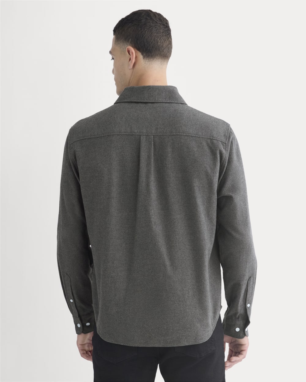Brushed Flannel Shirt | Heathered Graphite - Image 5