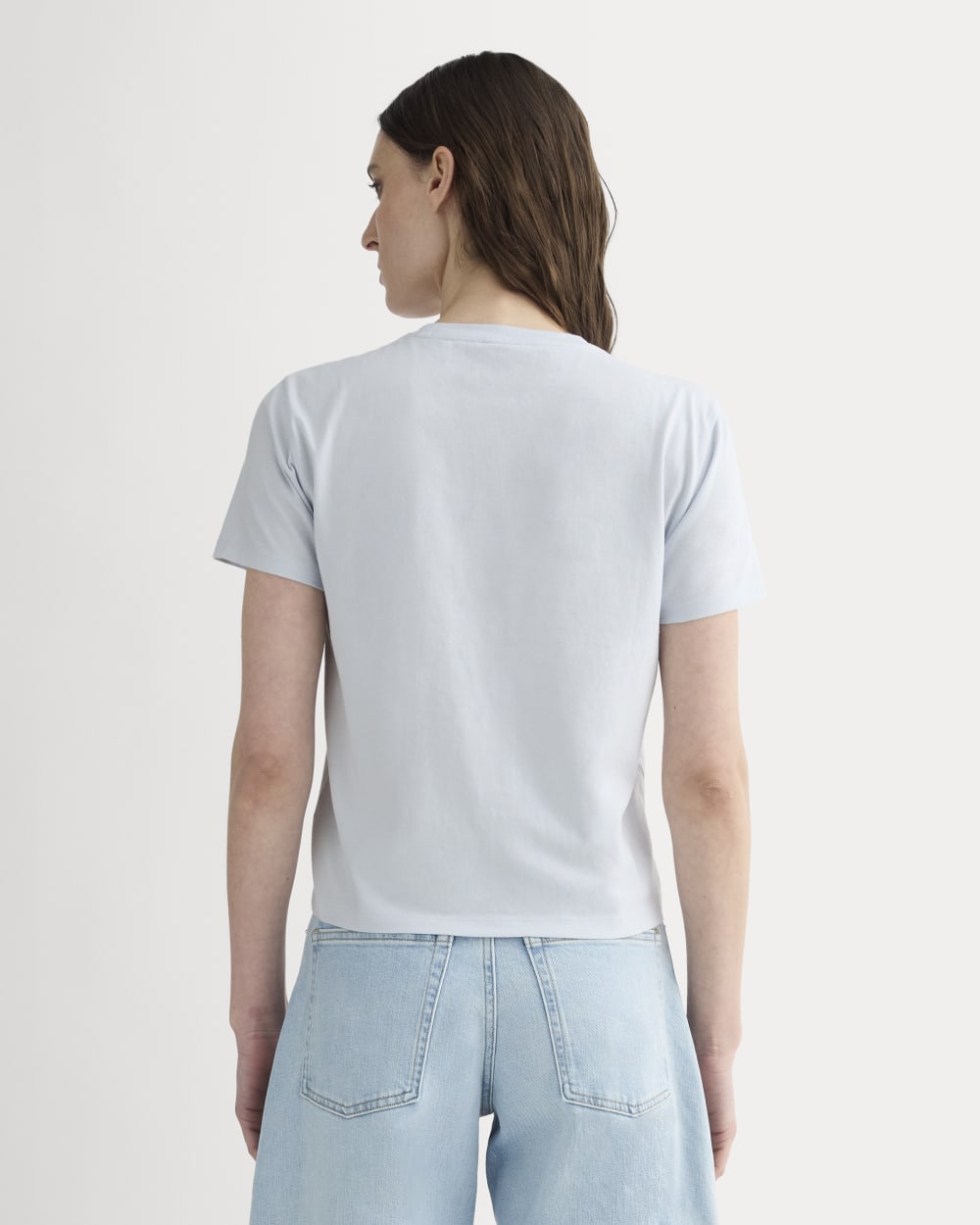 The Box-Cut Tee in Essential Cotton | Air Blue | No Pocket - Image 4