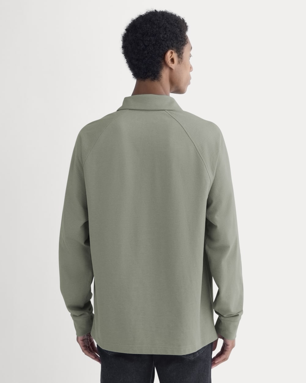 Startup Raglan Polo | Chambray Deep Lichen Green - Image 5
