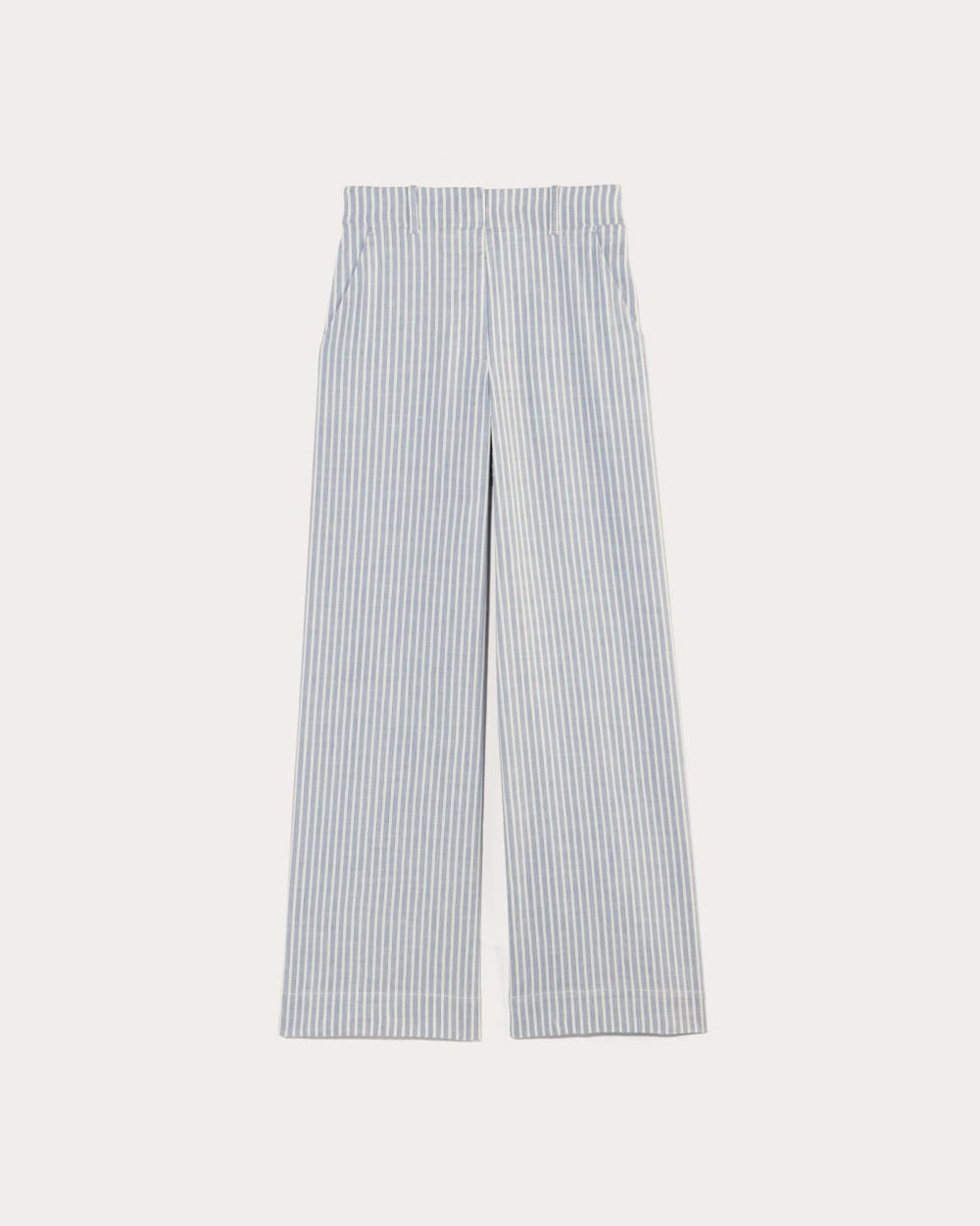The Wide-Leg Pant in Stretch Linen | Bluebell / Bone - Image 2