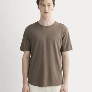 The Cotton Linen Tee | Deep Taupe