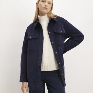 The Corduroy Oversized Shirt Jacket | Navy