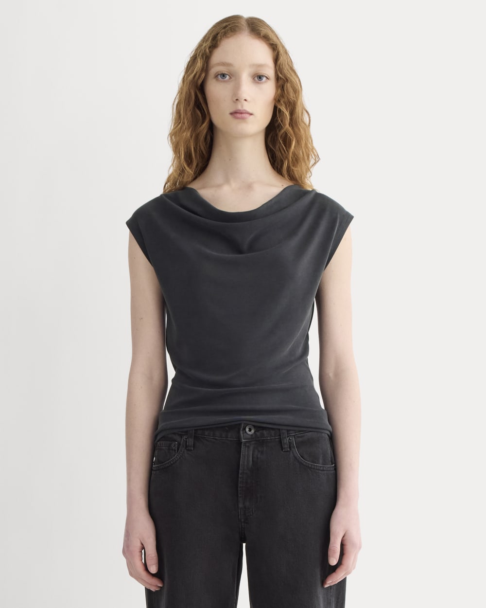 The Draped Top in Butterknit | Black