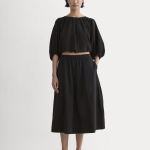 The Gauze Tiered Skirt | Black