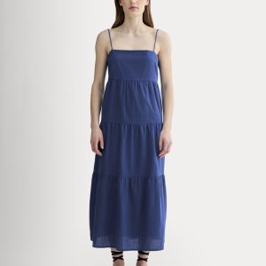 The Gauze Tiered Dress | Mazarine Blue