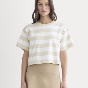 The Premium Weight Cropped Tee | Peyote / Bone