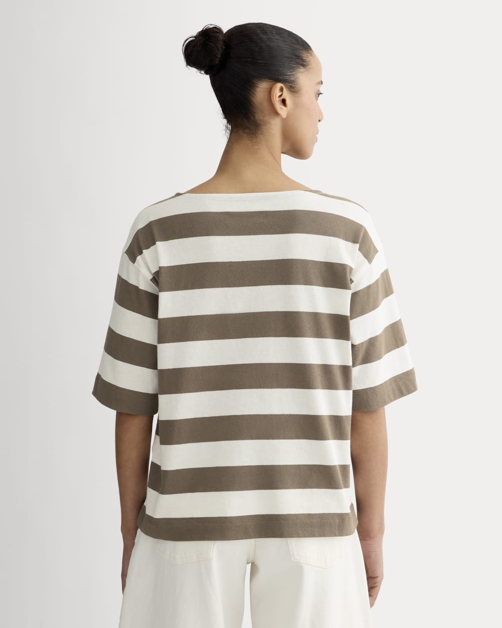 The Mariner Oversized Tee | Deep Taupe / Bone - Image 5