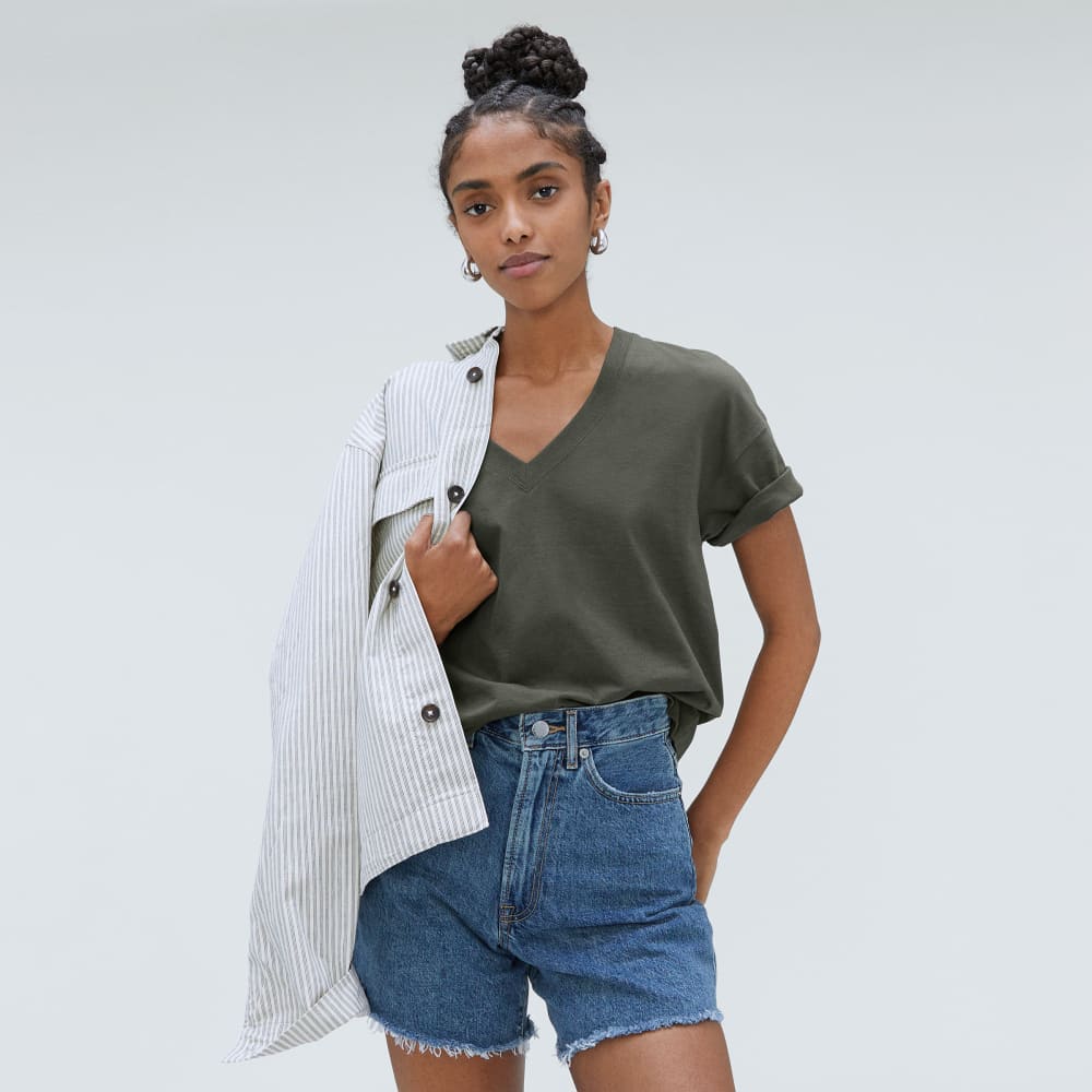 The Organic Cotton Slouchy V-Neck | Kambaba - Image 5