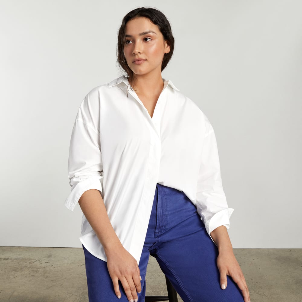 The Oversized Poplin Shirt | White - Image 5