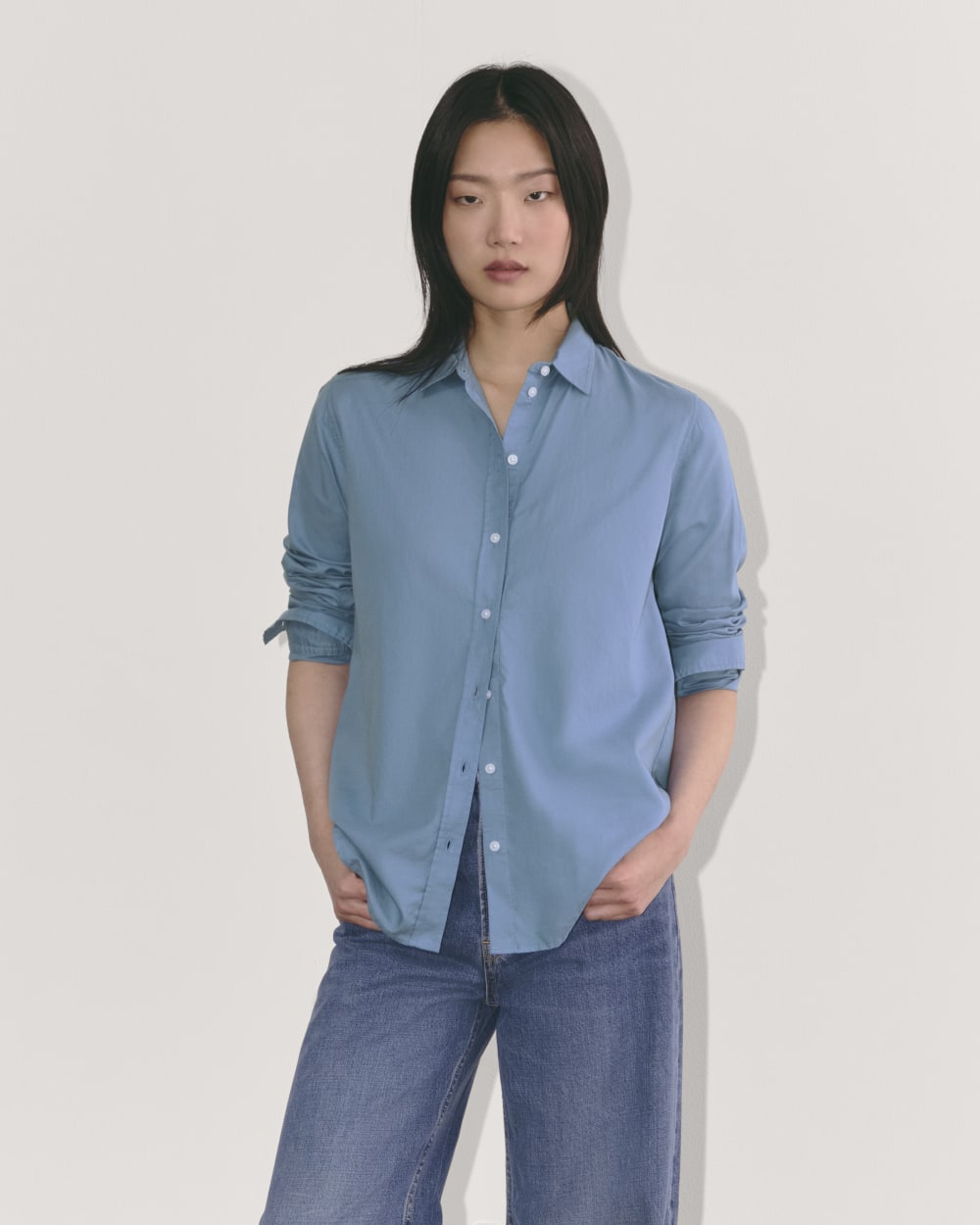 The Must-Have Shirt in Silky Cotton | Bluebell