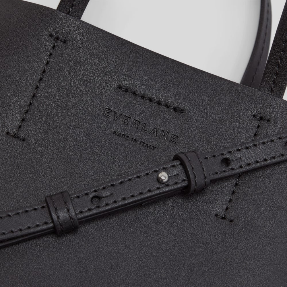 The Luxe Italian Leather Crossbody | Black - Image 4