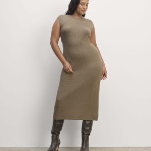 The Midi Dress in Everyday Cotton | Heather Taupe