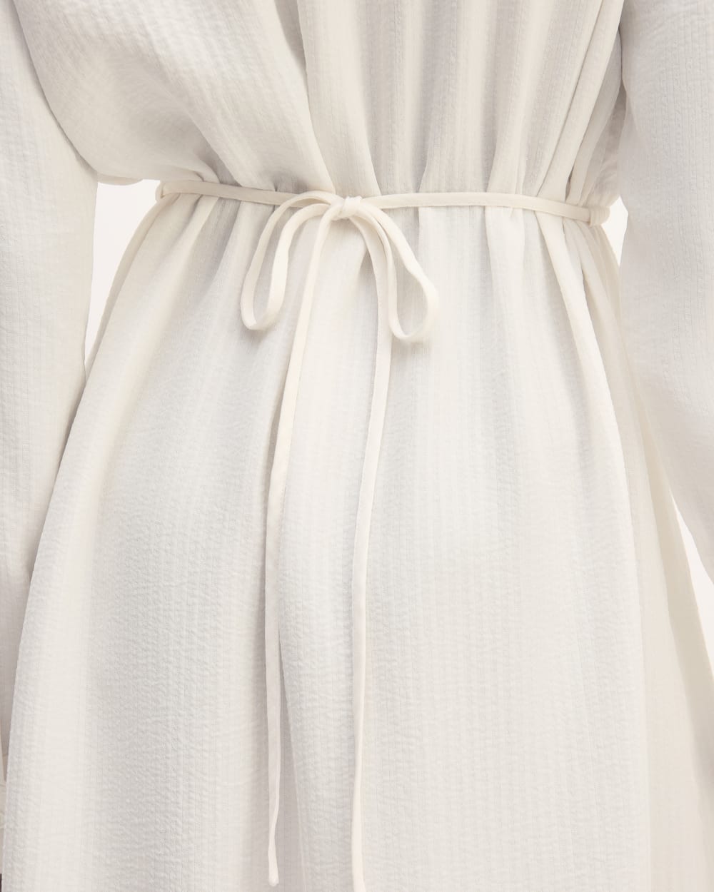 The Mini Jacquard Stripe Shirt Dress | Bone - Image 5