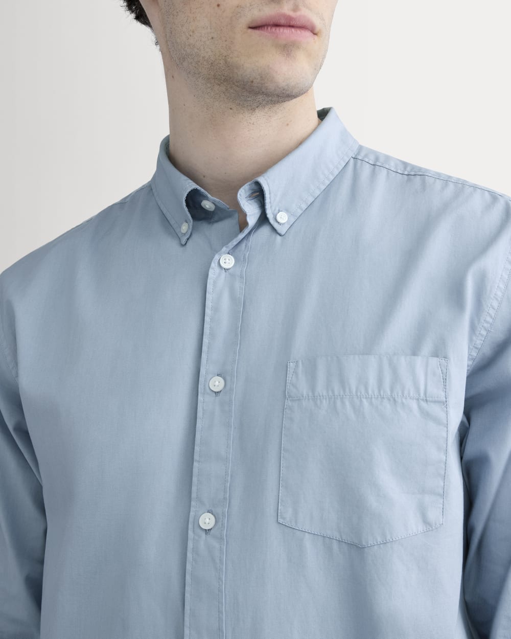 The Washed Poplin Shirt | Soft Blue - Image 4