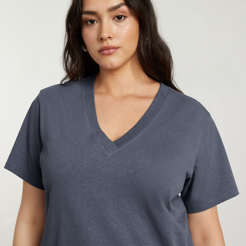 The Vintage V-Neck Hemp Tee | Atlantic - Image 5