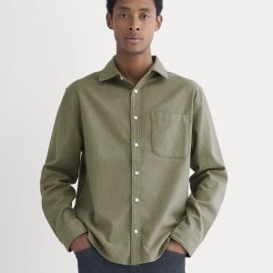 Brushed Flannel Shirt | Heathered Thyme